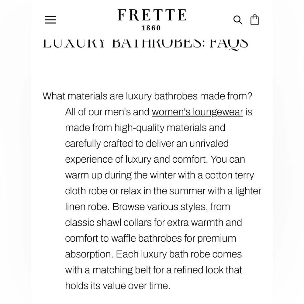Frette Cream Textured Men's Robe - Picture 10 of 10